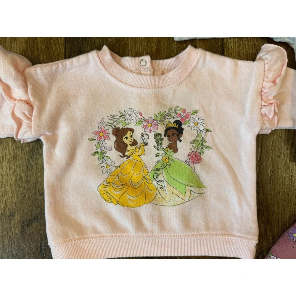 Disney Baby Girl 3-6 Months Sweatsuits‎ Minnie Mouse Princess Belle Shirts Pants